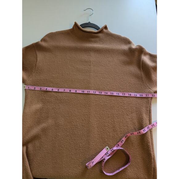 Anthropologie Moth Sweater Saskia Mock Neck Camel Tan Boho Neutral Size M - Picture 11 of 12